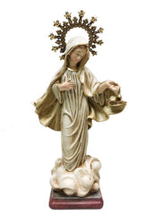 Hand painted in Colombia. 10 inch statue of Our Lady of Medjugorje 
