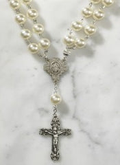 Mother's Pearl Rosary Necklace