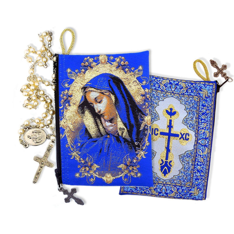 Rosary Icon Pouch - Virgin Mary of Sorrows