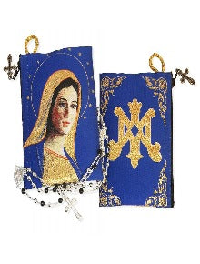 Tapestry Rosary Icon Pouch - Virgin Of Grace